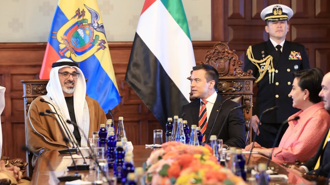 El presidente Daniel Noboa informó que la visita del Príncipe Heredero de Abu Dabi, Khaled bin Mohamed bin Zayed Al Nahyan, deja resultados concretos para Ecuador.