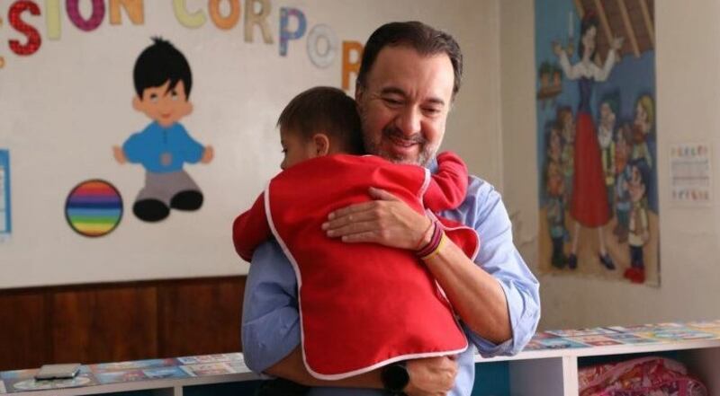Alcalde Pabel Muñoz, durante la presentación de la Política de Primera Infancia.