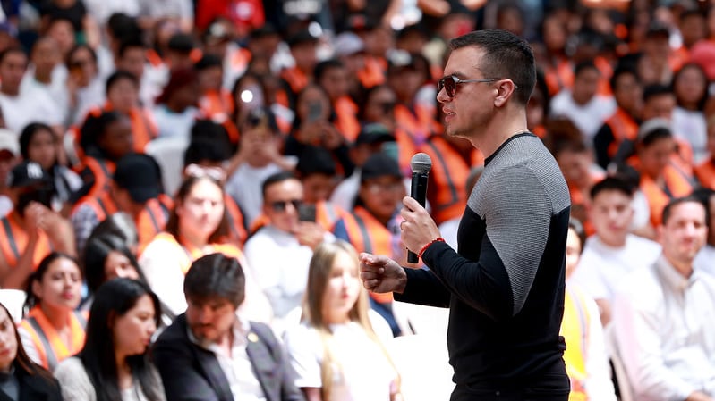 Presidente de Ecuador, Daniel Noboa, socializó los beneficios del programa “Jóvenes En Acción”