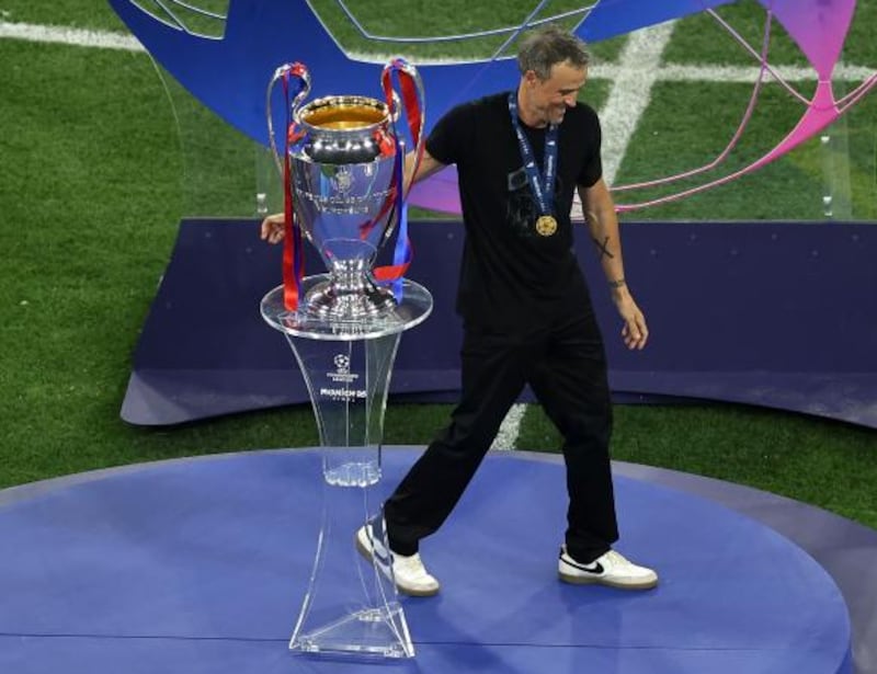 DT Luis Enrique al ganar la UEFA Champions League en 2025