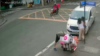 Cámaras de seguridad registraron el atropello ocurrido en Ipanema, Río de Janeiro.