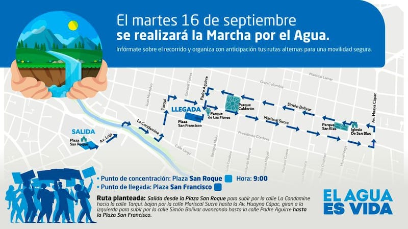 Ruta Marcha por el Agua en Cuenca