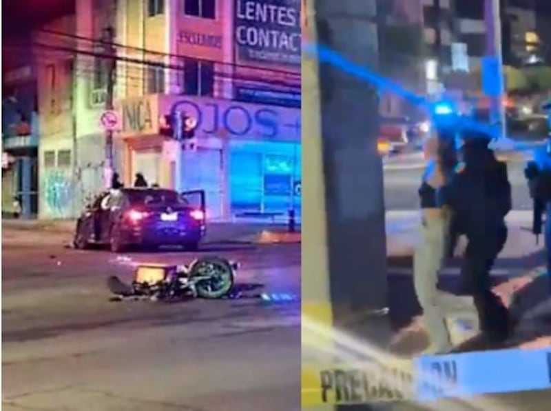 conductora ebria atropella y arrastra a un repartidor.