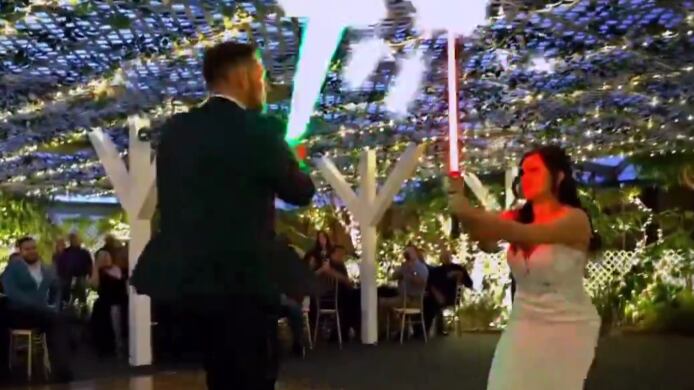 Al estilo Star Wars, el baile de bodas que se viralizó en redes sociales.