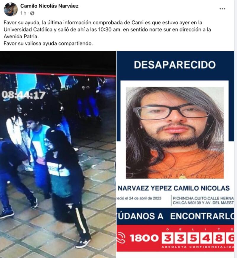 Captura de pantalla/Facebook Camilo Narváez