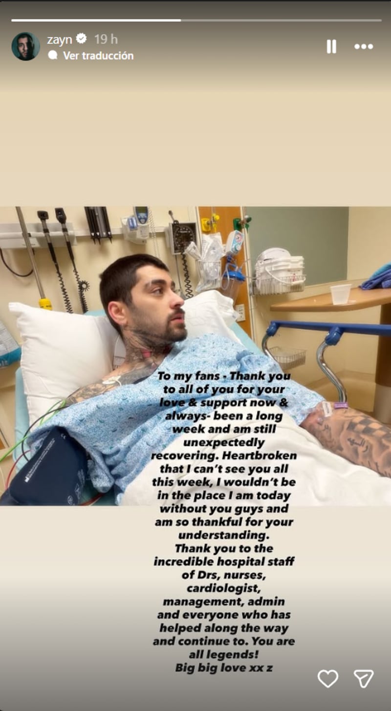 Hospitalizaron al exintegrante de One Direction.