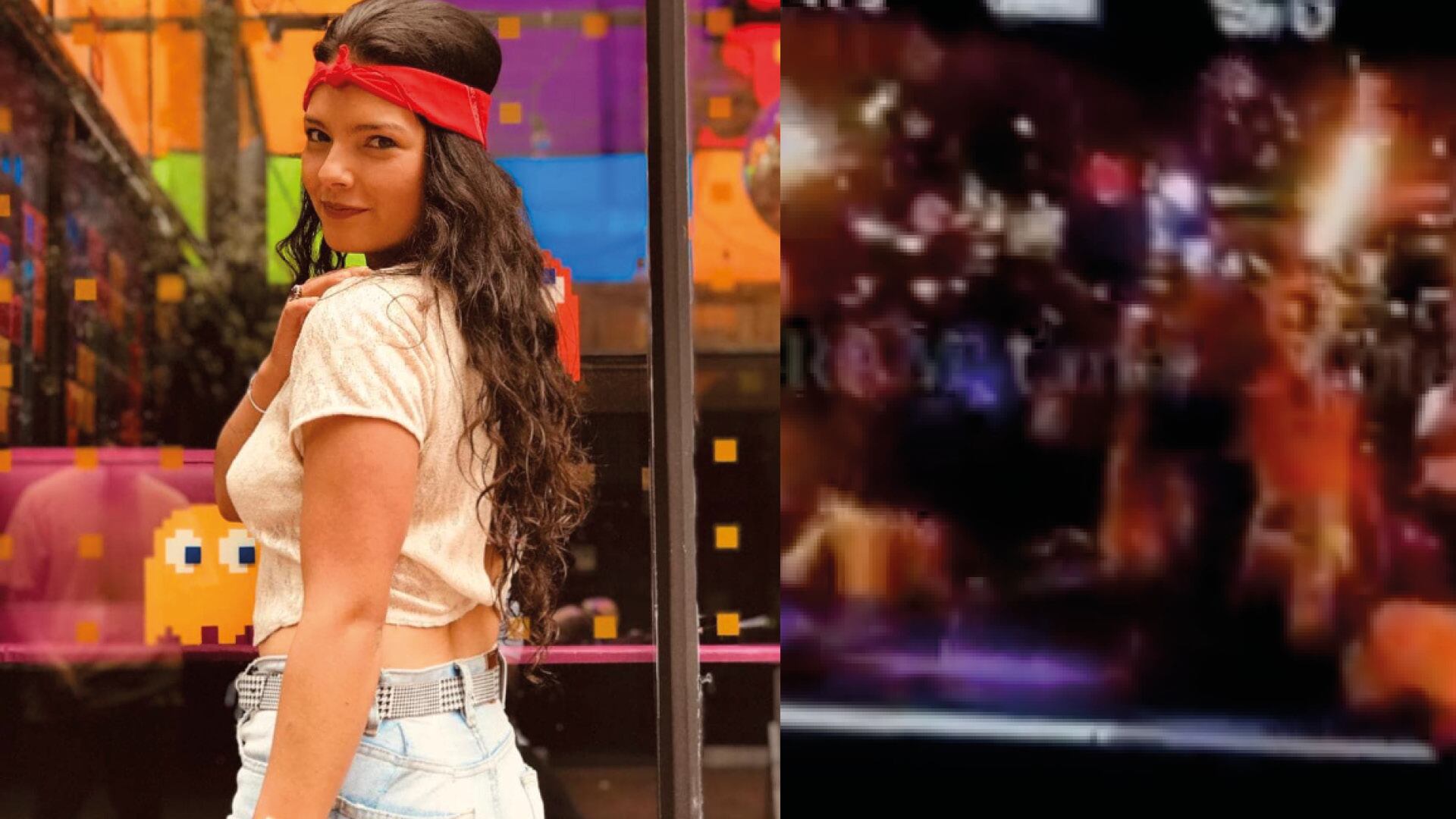 Bailarina de restaurante andres carne de res en Colombia se quemó en su presentación