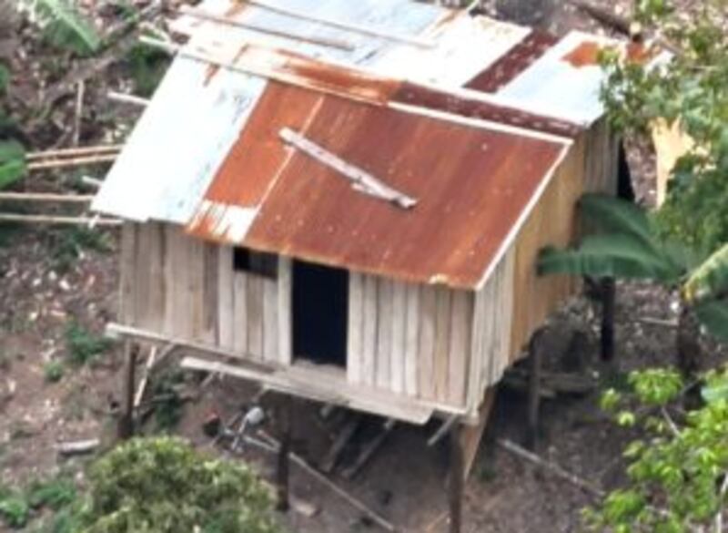 Casa donde tenían en cautiverio a Pedro Pablo Perlaza, en Atacames
