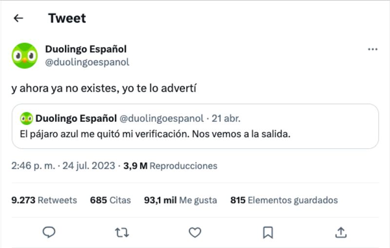 La advertencia de Duolingo que se cumplió en pocos meses