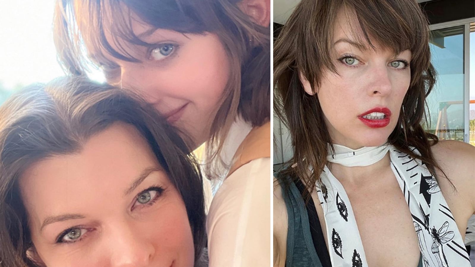 La actriz Milla Jovovich y sus hijas sorprenden al público por su parecido.