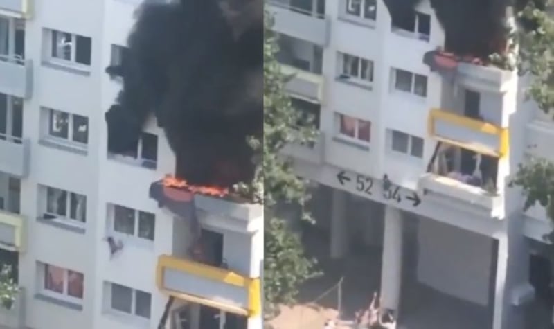 El rescate en Grenoble quedó grabado en video y se hizo viral.