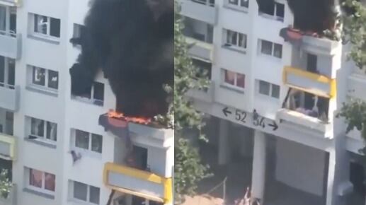 El rescate en Grenoble quedó grabado en video y se hizo viral.