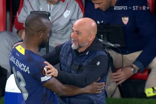 VIDEO | Enner Valencia casi marca un golazo en la Europa League en el partido reencuentro con Jorge Sampaoli