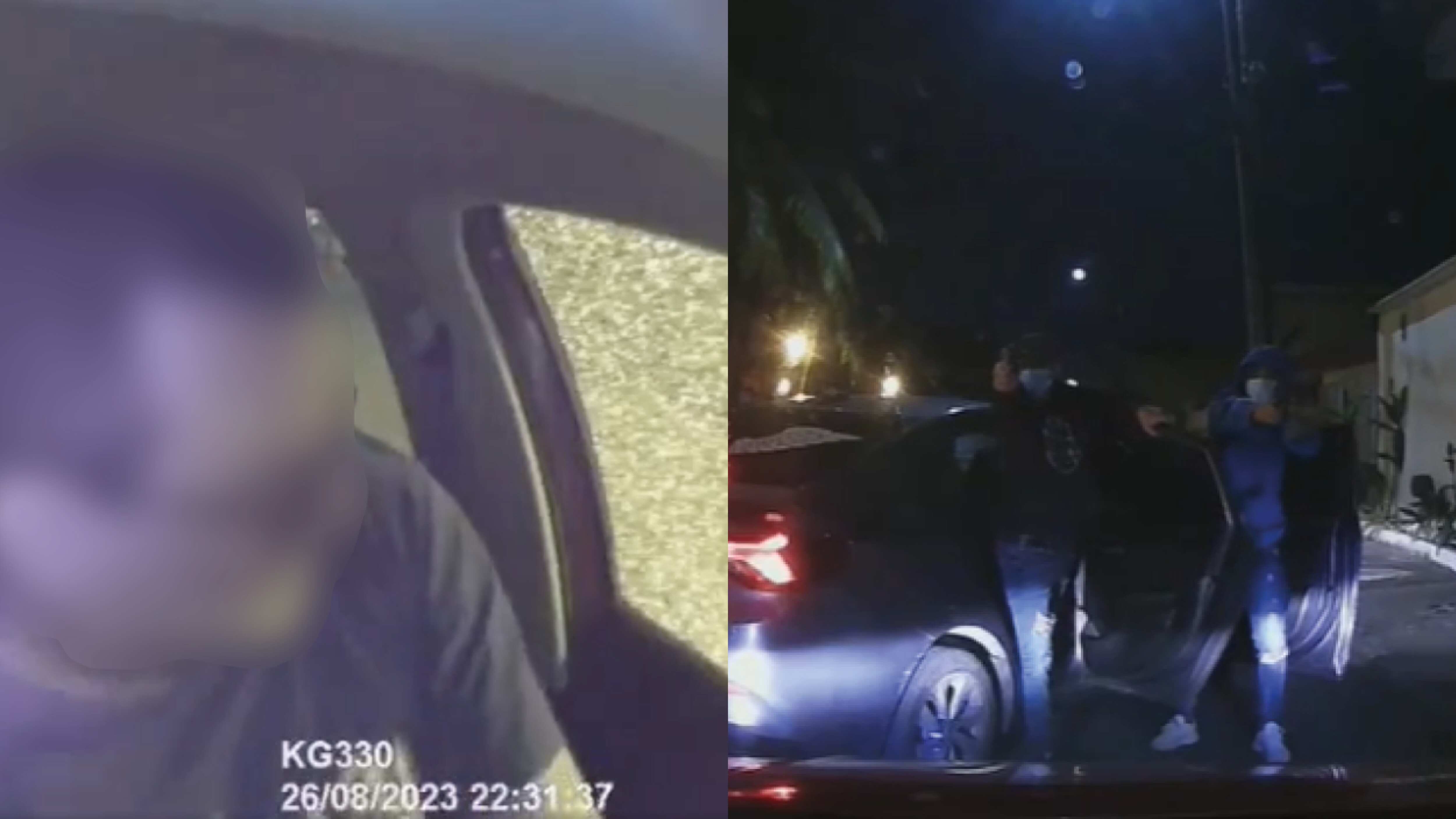 Ladrones dispararon contra auto en un intento de asalto en Urdesa; todo quedó grabado