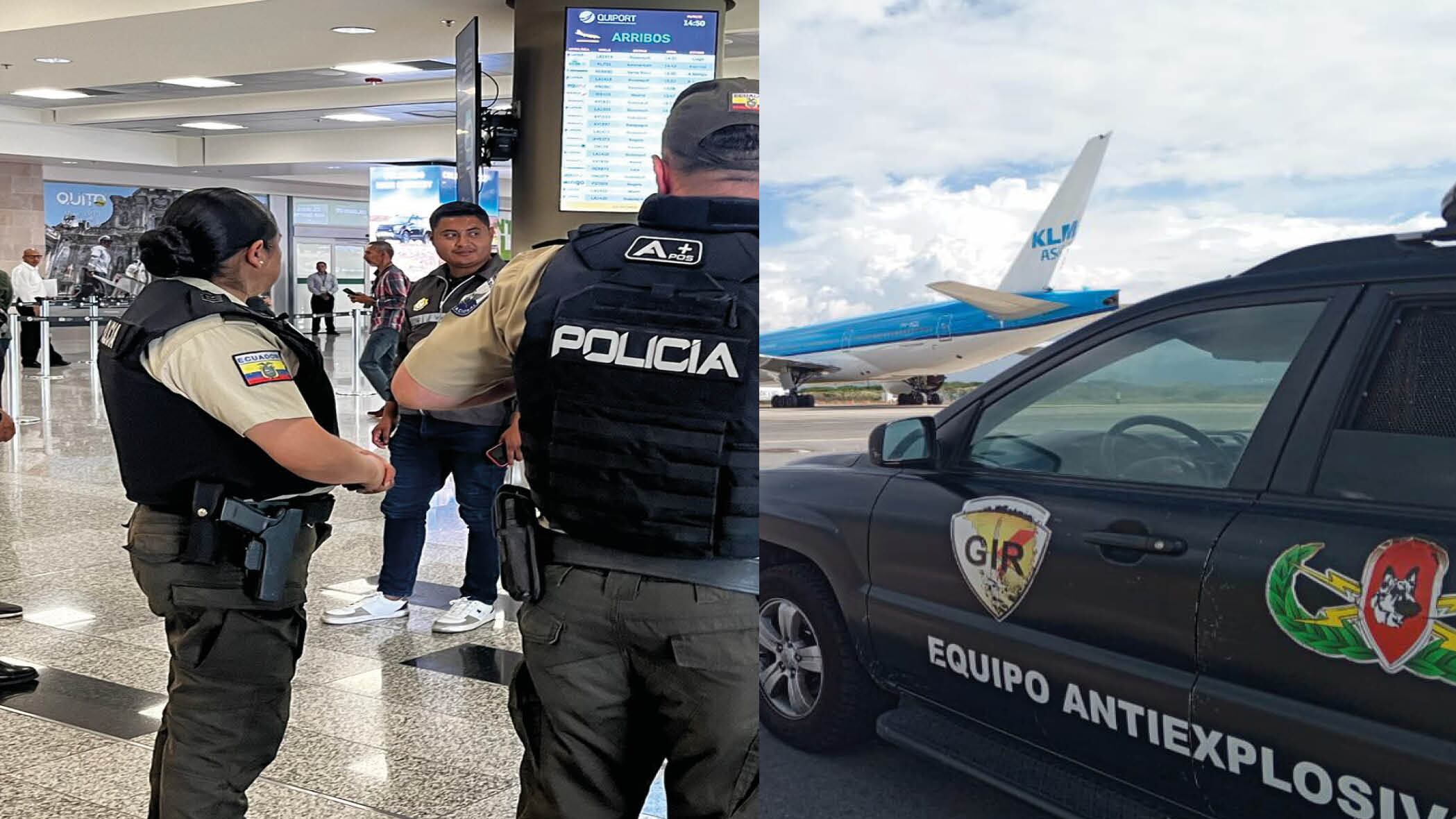 Aeropuerto de Quito reporta amenaza de bomba en un vuelo procedente de Amsterdam