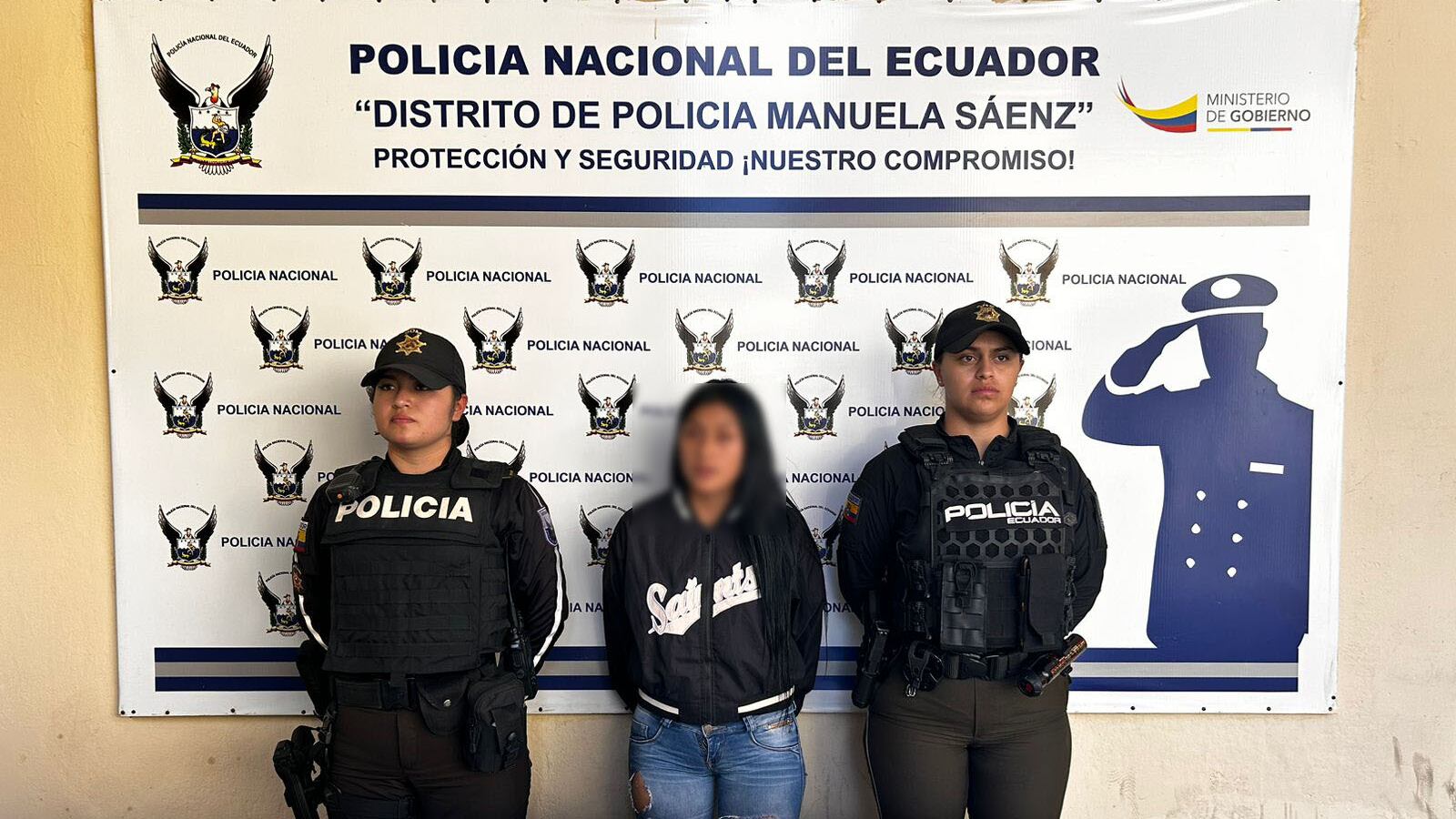 Detienen a la nuera de Fabricio Colón Pico en el centro de Quito.