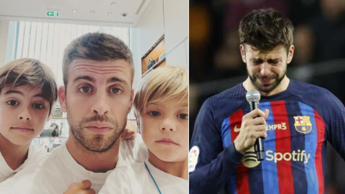 Piqué se dejó ver con su novia Clara Chía Martí en las gradas del estadio.