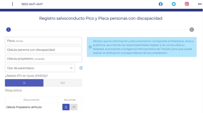 ¿Traslada a una persona con discapacidad? Así puede obtener la excepción del Pico y Placa en Quito