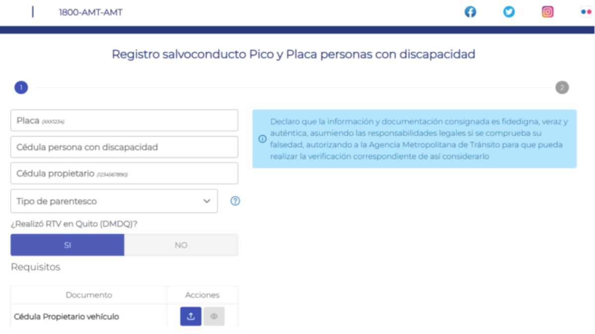 ¿Traslada a una persona con discapacidad? Así puede obtener la excepción del Pico y Placa en Quito