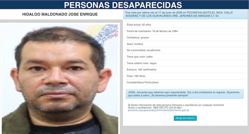 Dos hombres reportados como desaparecidos fueron hallados sin vida en menos de 24 horas en Quito