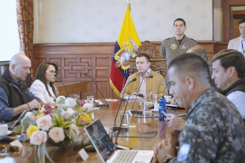 Presidente Daniel Noboa encabezó reunión del Bloque de Seguridad en el Palacio de Carondelet