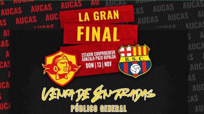 Valor entradas Final Aucas vs Barcelona