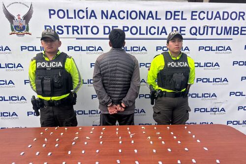Policía detuvo a joven con más de 70 dosis de droga durante patrullaje en el sur de Quito