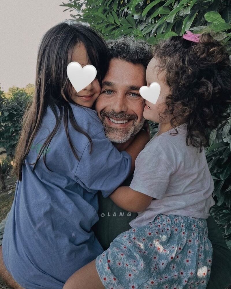 Raoul Bova y sus hijas, Luna y Alma