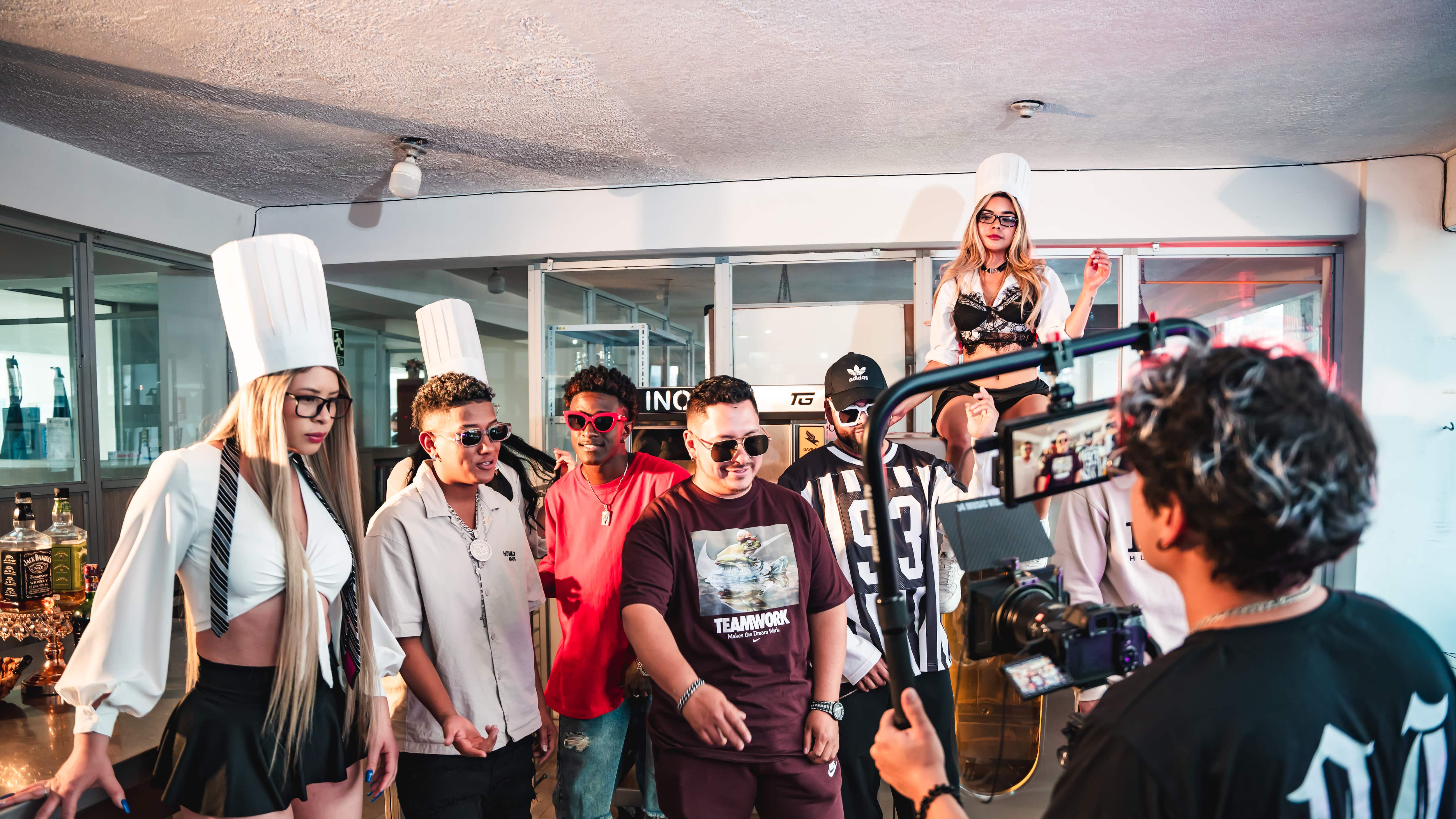 Jombriel y Waldokinc durante el lanzamiento de 'La Jama'