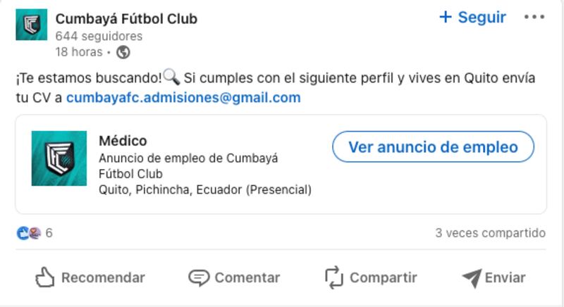 Ofertas laborales en Quito