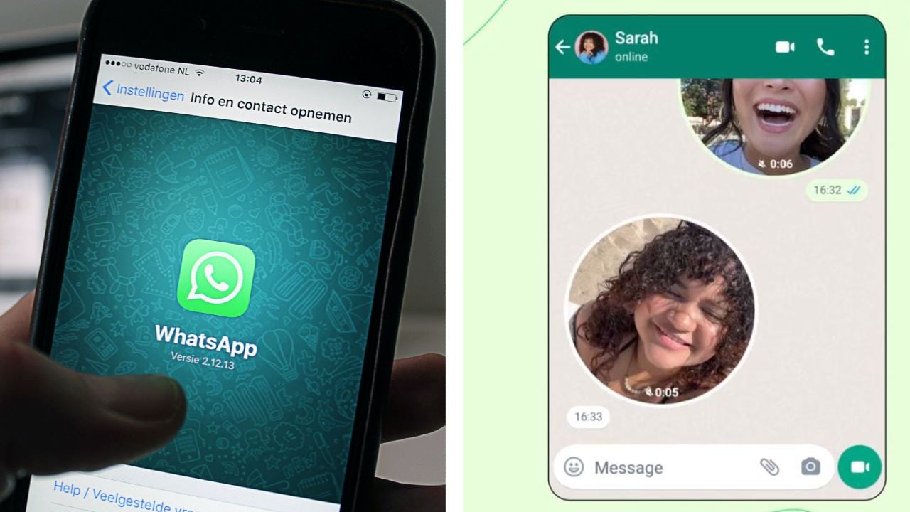 Así lucen los video mensajes de WhatsApp