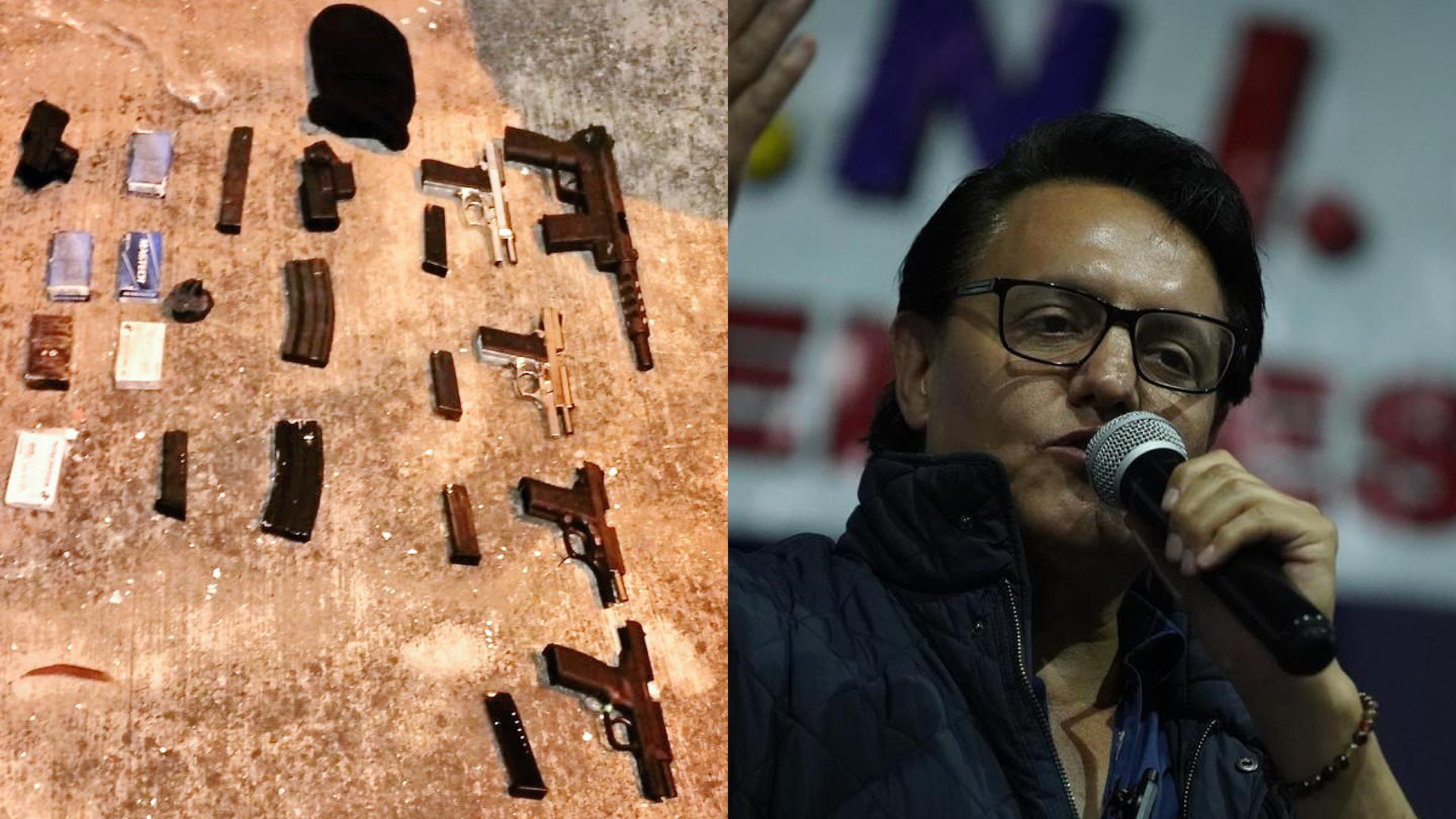 Quito: Armas de grueso calibre halladas con las seis personas detenidas por el crimen de Fernando Villavicencio