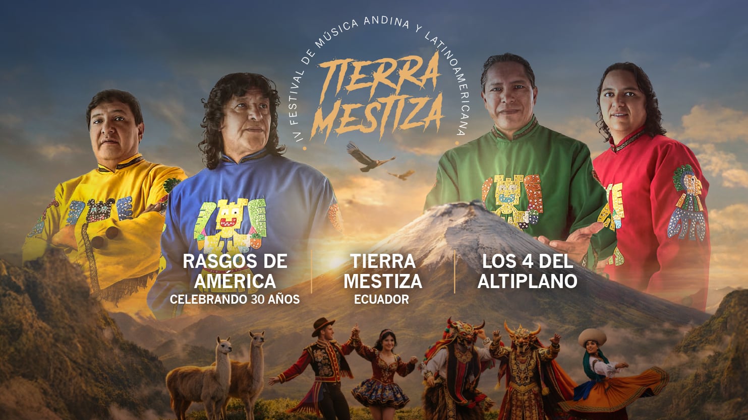 Casa de la Música presenta a los 4 del Altiplano en el IV Festival de Música Andina y Latinoamericana Tierra Mestiza