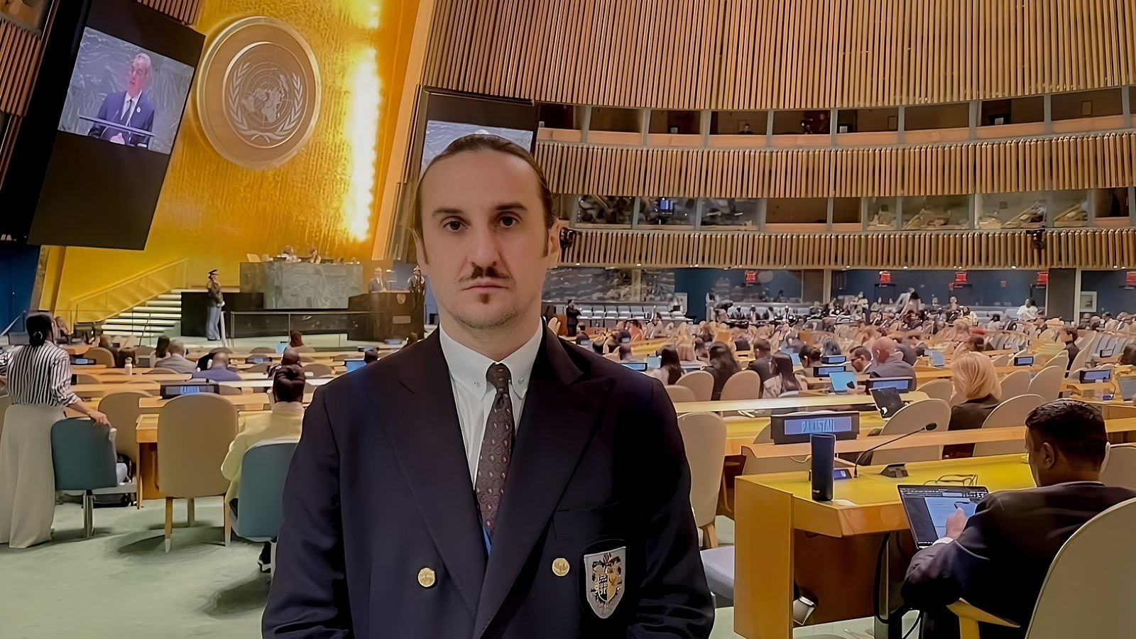 Luis Felipe Fernández-Salvador y Campodonico, presidente de Fundación Identidad Nacional en la Sede Principal de las Naciones Unidas