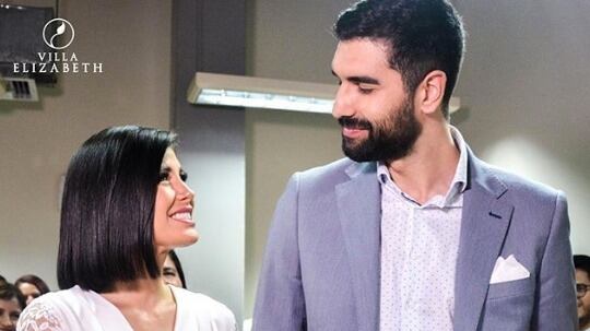 Cinthya Coppiano el día de su matrimonio con el empresario español