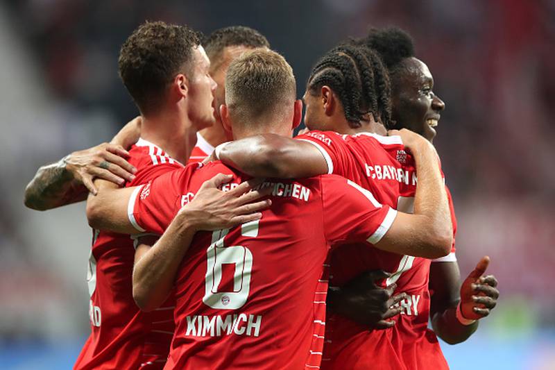 Festejo del Bayern Múnich ante el Frankfurt