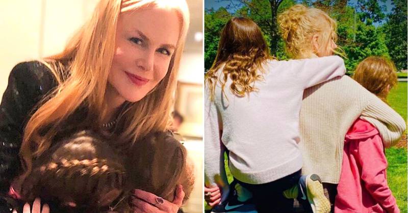 Nicole Kidman y sus hijas menores, Faith y Sunday