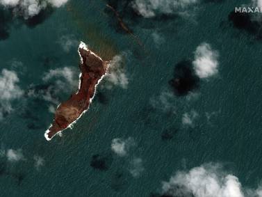 El volcán de Tonga desaparece tras su violenta erupción